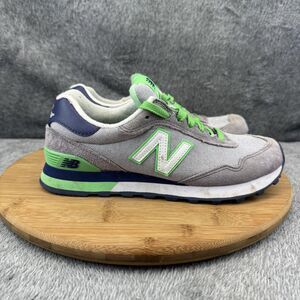 New Balance 515 Shoes Womens Size 7 Gray Green Suede Mesh Retro Running WL515AHC